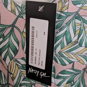 Nasty Gal Pants - Nasty gal palm print lightweight jumpsuit Nasty Gal Pants - Nasty gal palm print lightweight jumpsuit